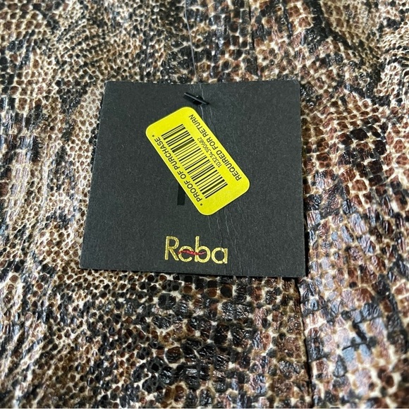 Reba faux suede snake print crinkle maxi skirt NWT  Argentina size 6 - Picture 7 of 13